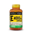 MASON LUONNOLLINEN E-vitamiini 180 mg (400 IU) - antioksidantti ja välttämätön ravintoaine, terve immuunijärjestelmä, iho ja silmät, koko kehon lisäosa, 100 Softgelia