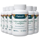 Pattern Wellness Ashwagandha Complex miesten ja naisten - KSM-66 & Black Pepper Extract - Koko kehon ja sydämen terveys - Tukee stressiä ja mielialaa - ei-GMO - 360 vegan kapselit