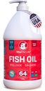 Fish Oil for Dogs - Terve iho & takki, lohi, Pollock, Kaikki luonnollinen täydentää lemmikkieläimet, kutina Allergia & tulehdus puolustus, Omega 3 EPA DHA, aivojen ja sydämen terveys, 64 oz