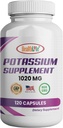 HealthLife Kalium Supplement, 1020 mg,60 Tarjoilut, 120 kapselia, Kaliumbikarbonaatti