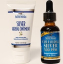 Natural Path Silver Wings Lisäravinteet - Kolloidinen Hopea 500 ppm (1 oz / 30 ml) Immuuni Support Plus Herbal Voide 250 ppm (1.5 oz)