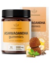HERBAMA Ashwagandha Gummies - 2000mg Pure Ashwagandha Root Black Pepper rauhoittaa ja mieliala tukea - Vegaani, ei-GMO Calming lisäravinteet aikuisille - 90 Pektiini-Banana-Flavored Chews