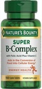 Nature's Bounty Super B-kompleksi Folic Acid Plus C-vitamiinilla, 300 tablettia (2 X 150 kreivipulloa)