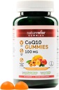 NatureWise CoQ10 Gummies 100mg - Peach Mango Flavor - Supplement for Heart Health & Antioxidantti Activity - Pektiinipohjainen, Vegaani, soija ja gluteeniton, ei-GMO - 90 Count[45-päivä tarjonta]