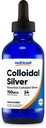 Nutricost Kolloidinen hopea 4oz - Cobalt Sininen lasi Pullot, Bio-Active Kolloidinen hopea