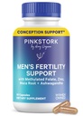 Sininen Stork Hedelmällisyys Lisäravinteet miehille - Tukee Conception hänelle - Mies Prenataali vitamiinit Maca Root, Ashwagandha, Folate, B12 - Siittiö Heath, Drive, Motiliteetti - 60 kapselia