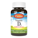 Carlson - D3-vitamiini, 10000 IU (250 mikrog), D-vitamiinilisät, luu- ja immuunituki, D3-vitamiinit, Heart Health, Gluteenittomat D-vitamiinikapselit, 120 Softgelia