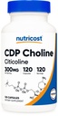Nutricost CDP Choline (siticoline) 300mg, 120 Kasvissyöjäkapselit - ei-GMO, kasvissyöjä Ystävällinen, Gluteeniton