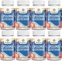 2400MG Liposomaalinen glutationi, jossa on C-vitamiini, Milk Thistle & Alfa-lipoiinihappo, Master Antioksidantit, Pure Alennettu L-glutationi - immuunijärjestelmä, solujen korjaus, energia, korkea imeytyminen, 480 Softgels