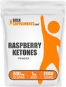 BulkSupplements.com Vadelma Ketones Powder - Vadelma Ketones täydentää, antioksidantti lähde - energiatukea, gluteeniton, 500 mg per tarjoilu, 1kg (2,2 lbs) (Pack of 1)