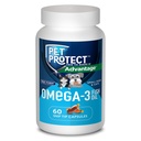 Lemmikki Suojaa Kissa & Pieni koira Omega-3 täydennysosa, Omistettu vapaa lomake Blend, Tukee normaalia tulehdusreaktion, Snip-Tip Kapselit (60 Count)