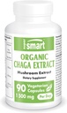 SuperSmart Organic Chaga Extract 1500 mg per päivä (High Strength) - Wild & Hand Picked Chaga Sienet Lisäravinteet Ei-GMO & Gluteenittomat - 90 Kasvissyöjä Kapselit