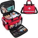 CURMIO Ensiapulaukku Tyhjä, Hätätarvikkeet Bag Medical Bag kotiin Terveydenhuollon ja trauma Kits, punainen (Vain tyhjä pussi)