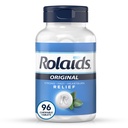 Rolaids Original Strength Antasidit, 96 purutablettia, minttumalasi, alkuperäinen vahvuus Heartburn Relief