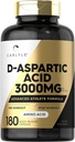 Carlyle D Aspartic Acid Kapselit 3000 mg ... 180 Count DAA Supplement for Miehet ja naiset...