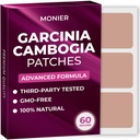 MONIER Garcinia Cambogia Patchs (Pack of 60) - 100% Natural Patch naisten ja miesten - B12 & Kalium - energia, Focus & kehon tuki - parannettu Formula