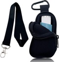 Hold Neoprene Travel Case astma-inhalaattorille, Kätevä Minipussi inhalaattorille kaikenikäisille, Inhalaattori ei sisälly (musta)