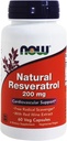 Natural Resveratrol, 200 Mg, 60 kapselia Now Foods