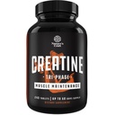 Natures Craft High Strength Tri Phase Creatine Tabletit naisille ja miehille - Formula Blend Creatine Monohydraatti, 300 mg HCL & Pyruvate täydennysosa - Lihasmassan kasvu & Recovery täydennysosa - 240 tablettia
