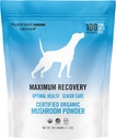 Om Sieni Matrix Maksimi Recovery Sienen lemmikki täydentää jauhetta, tukee optimaalinen terveys ja vanhempi hoito koirille ja kissoille, 200 grammaa, 7,1 oz