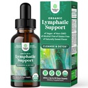 Certified Organic Lymfatic Drainage Drops - Herbal Lymfatic Cleanse and Immune Support Supplement with Echinacea Goldenseal & Red Clover Extract - Vegaani non GMO Alkoholiton ja sokeriton - 30 tarjoilut