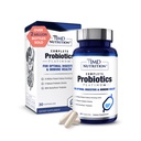1MD Nutrition Complete Probiootit Platinum - w/Prebiootit ja Probiootit digestiivinen terveys - Probiootti täydentää naisten ja miesten - yli 50 miljardia elää PMY 11 Kanta Dairy-free - 30 Caps