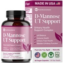 Pure D Mannose Kapselit 1000mg Per Serve - Nopeasti toimivat UTI tuki - Virtsateiden puhdistus ja virtsarakon terveys - Karpalo, D-mannoosi, Voikukka, Hibiscus Flower - 60 Kasvihuone Caps