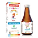 HealthBest Kidbest ruokahalua Booster lapsille 3-13 vuotta L-Lysine & B-vitamiinia Syrup, auttaa terveellistä painonnousua, ananas maku, lisää nälkää, ruokahalua stimulantti, 200ml