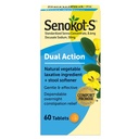 Senokot-S Dual Action 60 tablettia, luonnollinen kasvislaksatiivinen ainesosa Plus ulosteen pehmitin Tabletit, hellävarainen yön aikana helpotus satunnainen ummetus Valkoinen