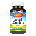 Carlson - Acetyl L-karnitiini, 500 mg, kognitiivinen terveys, aivotoiminta ja energiantuotanto, 120 kapselia