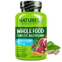NATURALLO Miesten monivitamiinit - Koko ruoka Multivitamiini miesten vitamiineja, Minerals - 120 kasvissyöjä kapselit energian, aivot, sydän, silmien terveys *
