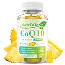 CoQ10 Gummies, Coenzyme Q10 Supplement 200 mg, High Imeytyminen CoQ10 Supplement for Cellular Energy and Immunology, Vegan, Gluteeniton, Ananas maku 60