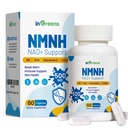 500 mg NMNH, NMN Supplement Alternative with NR, TMG, Resveratrol, COQ10, NAD Supplement, Anti Aging, Energy, Boost NAD+ Tasot, 60 kapselia
