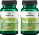 Swanson Probiootti-4 3 miljardia Cfu 60 Veg Caps (2 pakkaus)