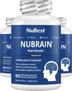 NuBrain - Advanced Brain Booster - Paranna muistia, keskittyä ja selkeyttä B6-vitamiini, Ginkgo Biloba, Bacopa Monnieri & More - aivojen täydentää miehille ja naisille - 3 pakkaus 3 kuukautta