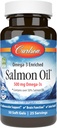 Carlson Salmon Oil, 500 mg Omega-3s, Wild-Caught Norwegian Fish Oil, kestävästi Lähde, 50 Softgels
