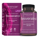 Varaus Kauneus, Resveratrol 250 mg, Antioksidantti täydentää sydän-ja soluterveyden, tukee terve ikääntyminen ja immuunijärjestelmä, Paleo, Keto, 30 kapselia