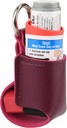 Beautyflier Astma-inhalaattorin haltija, kestävä Microfiber Leather Travel Handy Inhalaattorin avaimen haltija lapsille ja aikuisille, Inhalaattori ei sisälly (punainen)