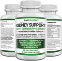 Munuaisten tukilisä, munuaispuhdistus Detox & Repair Formula for Munuaisten terveys & Palauta, 705 mg pillereitä 21 Yrtit - Karpalo Astragalus & Juniper for rakko & virtsatie terveys, 60 kapselia