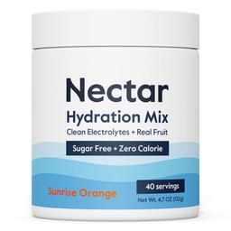 Nectar Sugar Free Electrolytes Powder - Organic Fruit No Sugar tai Calories - Hydration Powder for Dehydration Relief and Rapid Rehydration - Keto ja Paleo (Orange 40 Serving Tub)