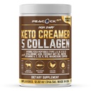 Collagen Keto Coffee Creamer Powder 12,2 oz - Hydrolysed Collagen Peptides Coconut MCT Oil, B12, Magnesium, makuamaton proteiinijauhe, sokeriton kahvi kerma Smoothies & paistaminen