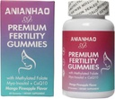 Premium hedelmällisyys Gummies naisille, Premium feminine Balance Gummies, Inositol, CoQ10, Folaatti ja vitamiinit, Tuki Hormoni Balance, Ovulaatio / Menstrual Cycle, 1 kuukauden tarjonta