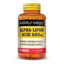 MASON NATURAL Alpha Lipoic Acid 600mg per tarjoilu, Gluteeniton ALA-lisä, 30 kapselia