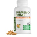 Bronson Turmeric + Inkivääri Extra Strength Yhteinen terveys- ja ruokahalu tuki BioPerine, ei-GMO, 120 kasvissyöjä kapselit