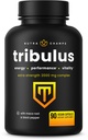 NutraChamps Tribulus Terrestris for Men, 2000mg Supplement Booster for Energy, Vitality, Stamina & Performance, Extra Strength Saponins, 90 Vegaanikapselia