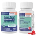 WELMATE hengitystiereliefi Bundle: maksimaalinen vahvuus Guaifenesin 1200 Mg limareumareliefi (100 Bi- Layer-tabletit) + fenyyliefriini HCl 10 mg nenän dekongestantti PE (200 tablettia) Sinus, kylmä ja allergia tuki