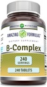 Hämmästyttävä Formula B-vitamiinikompleksi, jossa on 11 avainravinnetta . Tablets täydennysosa B1, B2, B3, B6, B12, Foolihappo, Biotiini, Koliini, Inositoli, PABA (240 Count)