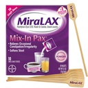 MiraLAX Hellästi Ummetuslievitys Laksatiivinen jauhe, sooli pehmitin PEG 3350 -valmisteella, ei kovia haittavaikutuksia, kerta-annos Mix-In-pax-sekoitteet, matkapakkaus, 10 annosta