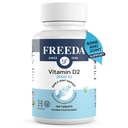 FREEDA D2-vitamiini 2000 IU Vegaani D- vitamiini Bone Strength & Immuunituki Vegaani Ergokalsiferoli D2 Täydennys 100 Tabletit