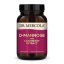 Dr. Mercola D-Mannose and Cranberry Extract, 30 tarjoilua (60 kapselia), ravintolisä, tukee virtsatieterveys, ei-GMO